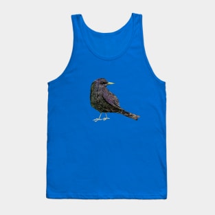 A watercolor drawing of a starling Tank Top